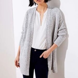LOFT Marled Open Cardigan